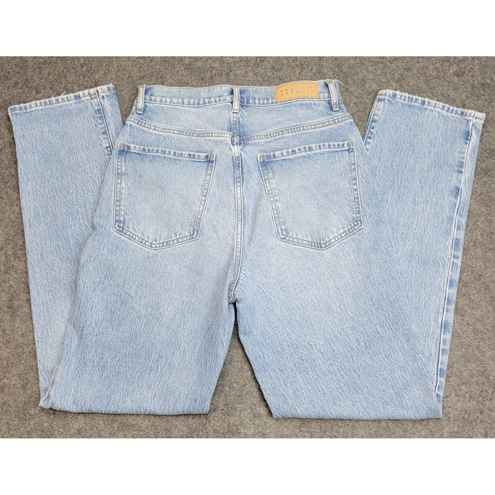 Pacsun Dad Jeans Womens 27 Blue Denim Stretch Boho Streetwear Grunge Button Fly